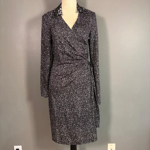 Diane von Furstenberg Jelsa Wrap Dress Womens 14 100% Silk Luxe Comfort Chic - Picture 2 of 11